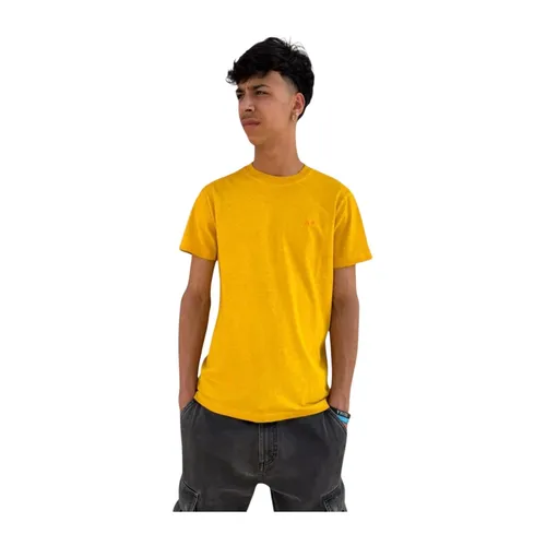Sun68 - Tops > T-Shirts - Yellow - Sun68 - Modalova