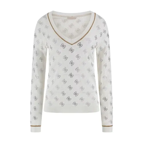Knitwear > V-neck Knitwear - - Guess - Modalova