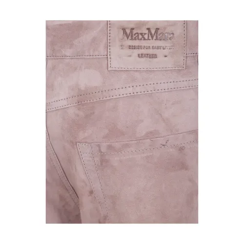 Trousers > Leather Trousers - - Max Mara - Modalova