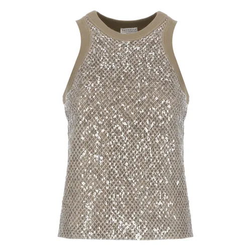 Tops > Sleeveless Tops - - Brunello Cucinelli - Modalova