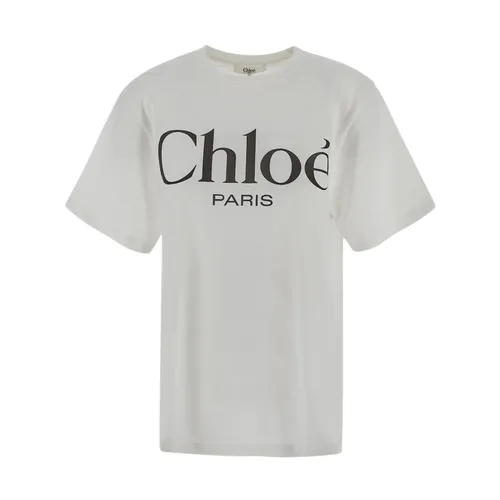Chloé - Tops > T-Shirts - White - Chloé - Modalova