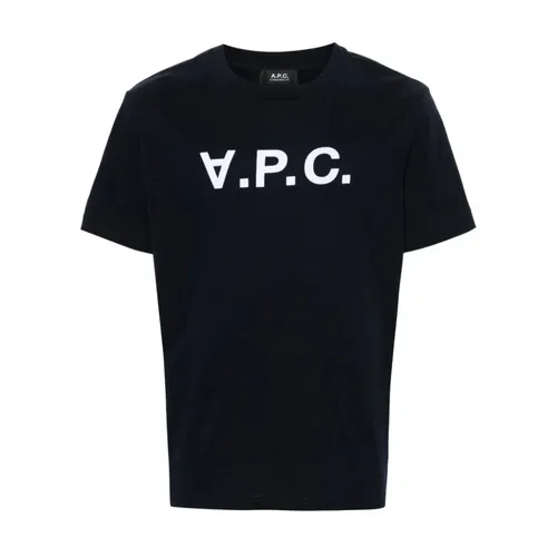 A.p.c. - Tops > T-Shirts - Blue - A.p.c. - Modalova