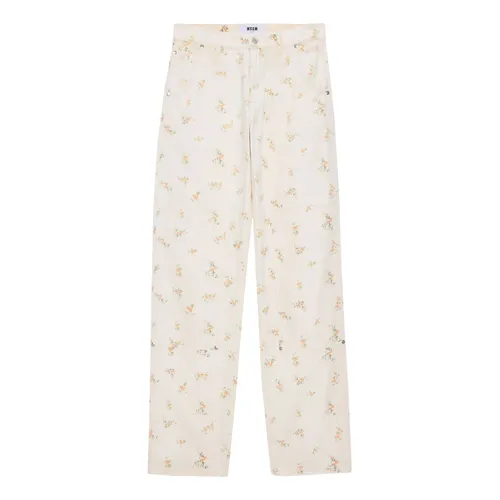 Trousers > Straight Trousers - - Msgm - Modalova