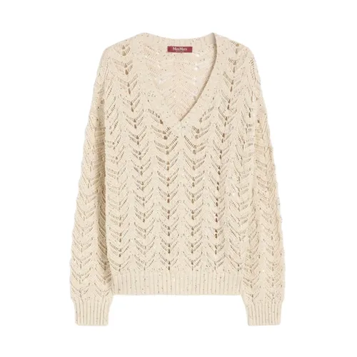 Knitwear > V-neck Knitwear - - Max Mara Studio - Modalova
