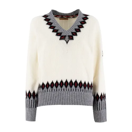 Knitwear > V-neck Knitwear - - Ermanno Scervino - Modalova