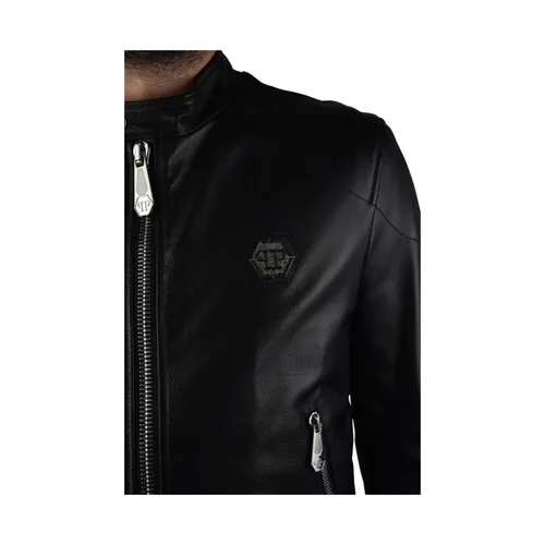 Jackets > Leather Jackets - - Philipp Plein - Modalova