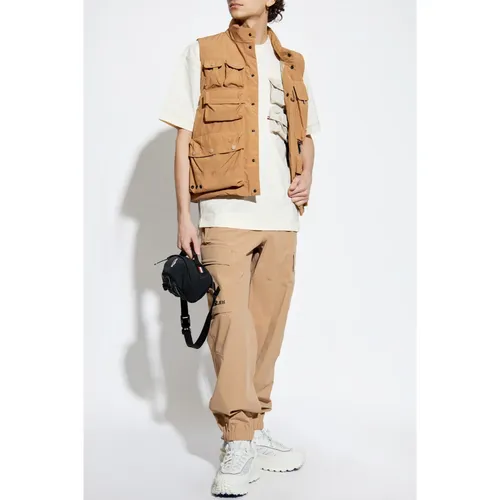 Moncler - Jackets > Vests - Beige - Moncler - Modalova