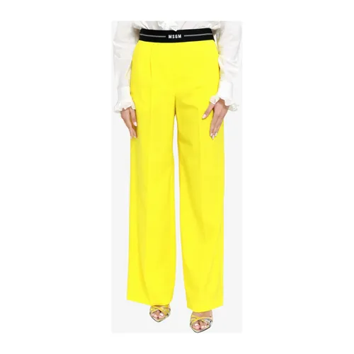 Trousers > Wide Trousers - - Msgm - Modalova