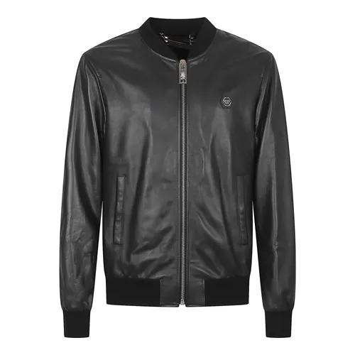 Jackets > Leather Jackets - - Philipp Plein - Modalova