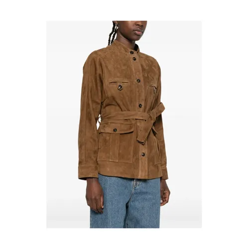 Jackets > Leather Jackets - - Yves Salomon - Modalova