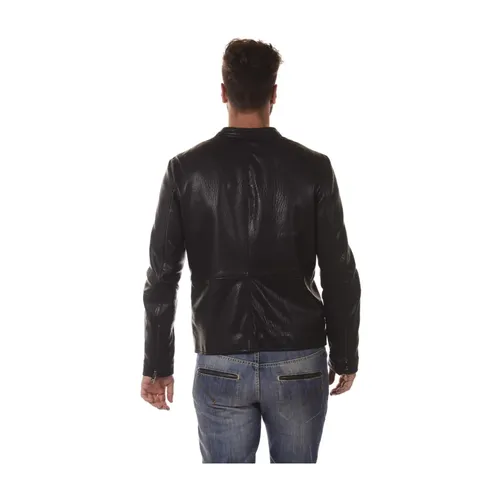 Jackets > Leather Jackets - - Armani Jeans - Modalova