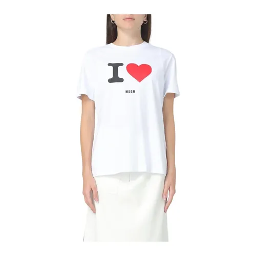 Msgm - Tops > T-Shirts - White - Msgm - Modalova