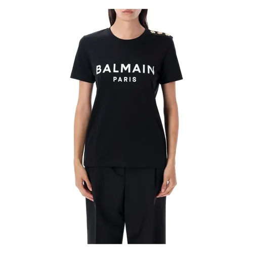 Balmain - Tops > T-Shirts - Black - Balmain - Modalova