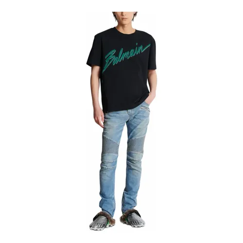 Balmain - Tops > T-Shirts - Black - Balmain - Modalova