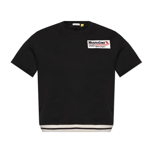 Moncler - Tops > T-Shirts - Black - Moncler - Modalova