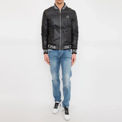 Jackets > Leather Jackets - - Philipp Plein - Modalova
