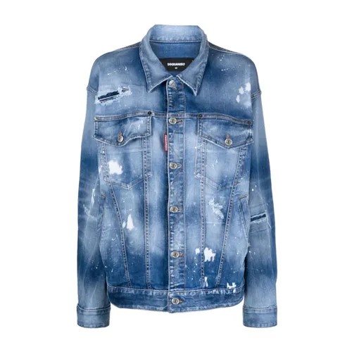 Jackets > Denim Jackets - - Dsquared2 - Modalova