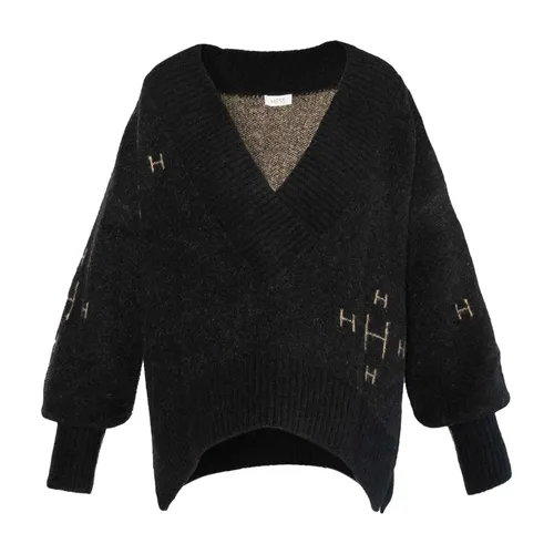 Knitwear > V-neck Knitwear - - Hést - Modalova