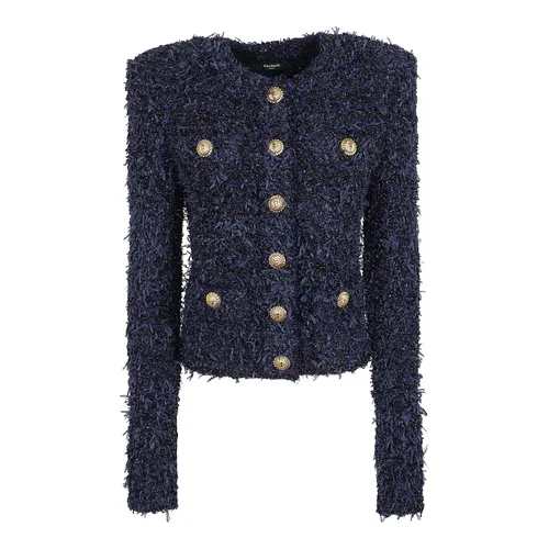 Jackets > Tweed Jackets - - Balmain - Modalova