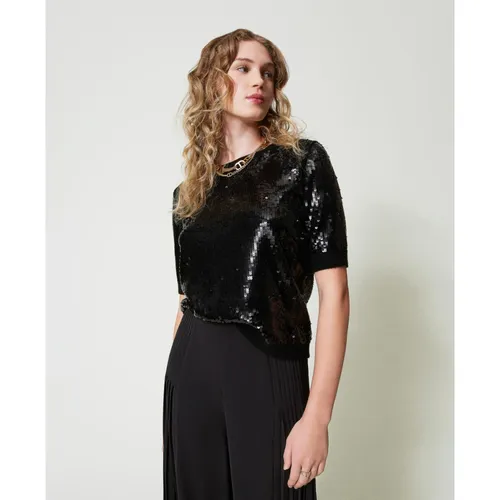 Twinset - Tops > T-Shirts - Black - Twinset - Modalova
