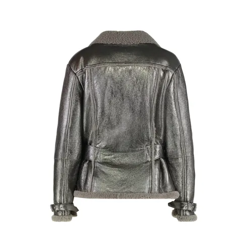 Jackets > Leather Jackets - - Alberta Ferretti - Modalova