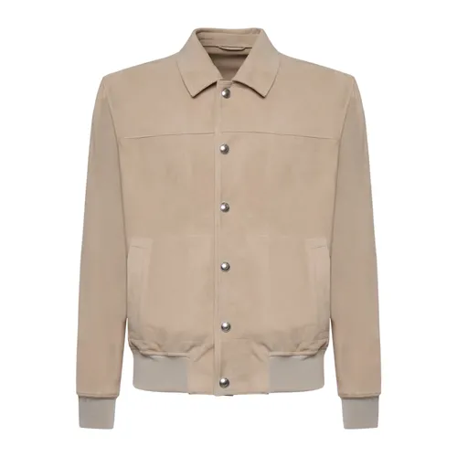 Jackets > Leather Jackets - - Eleventy - Modalova