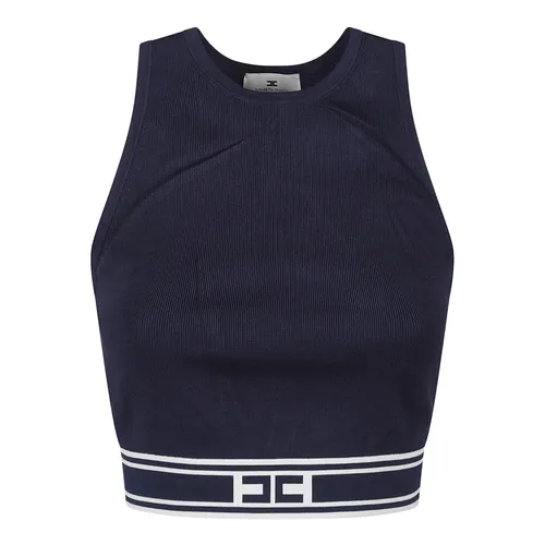 Tops > Sleeveless Tops - - Elisabetta Franchi - Modalova