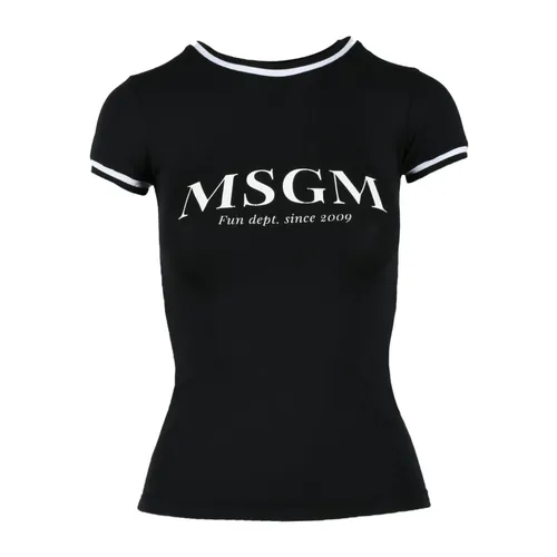 Msgm - Tops > T-Shirts - Black - Msgm - Modalova