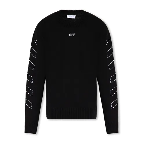 Knitwear > Round-neck Knitwear - - Off White - Modalova