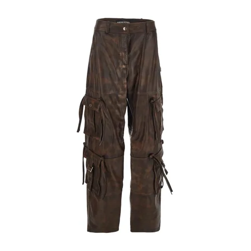 Trousers > Straight Trousers - - Andrea Adamo - Modalova