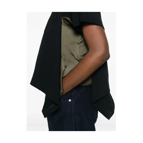 Sacai - Tops > T-Shirts - Black - Sacai - Modalova