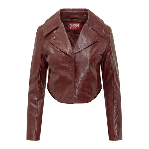 Jackets > Leather Jackets - - Diesel - Modalova
