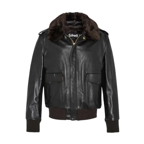 Jackets > Leather Jackets - - Schott NYC - Modalova