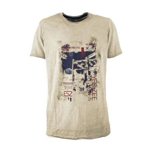 YES ZEE - Tops > T-Shirts - Beige - YES ZEE - Modalova