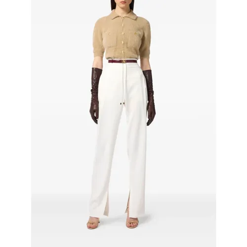 Trousers > Straight Trousers - - Elisabetta Franchi - Modalova