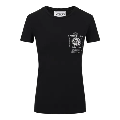 Iceberg - Tops > T-Shirts - Black - Iceberg - Modalova