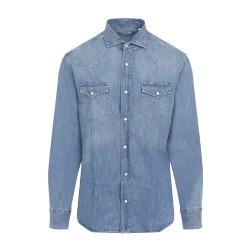 Shirts > Denim Shirts - - Brunello Cucinelli - Modalova