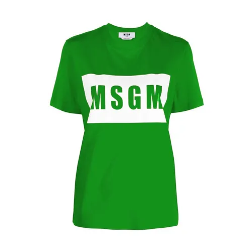 Msgm - Tops > T-Shirts - Green - Msgm - Modalova