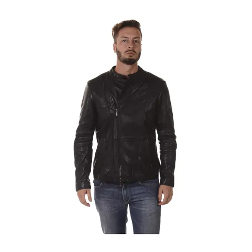 Jackets > Leather Jackets - - Armani Jeans - Modalova