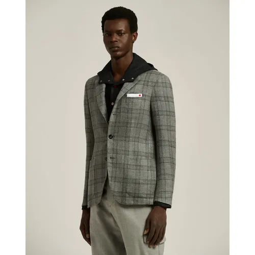 Kiton - Jackets > Blazers - Gray - Kiton - Modalova