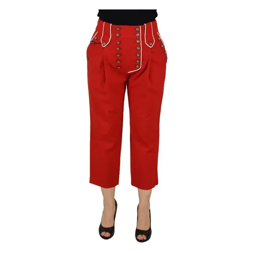 Trousers > Cropped Trousers - - Dolce & Gabbana - Modalova