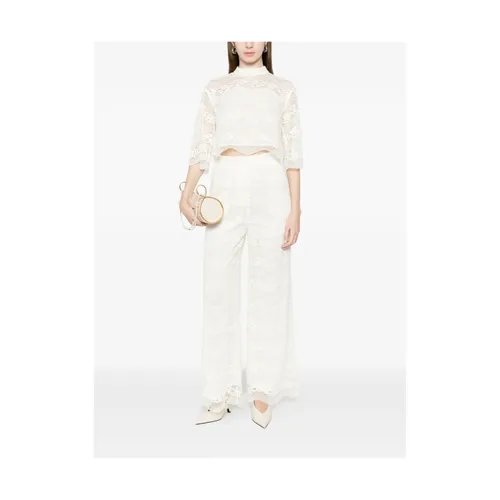 Trousers > Wide Trousers - - Twinset - Modalova
