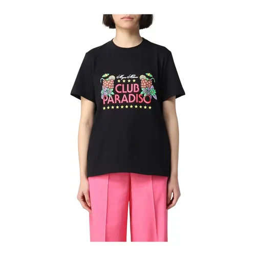 Msgm - Tops > T-Shirts - Black - Msgm - Modalova