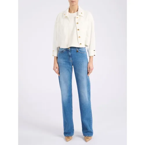 Jackets > Denim Jackets - - Elisabetta Franchi - Modalova