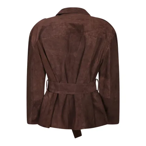 Jackets > Leather Jackets - - Blanca Vita - Modalova