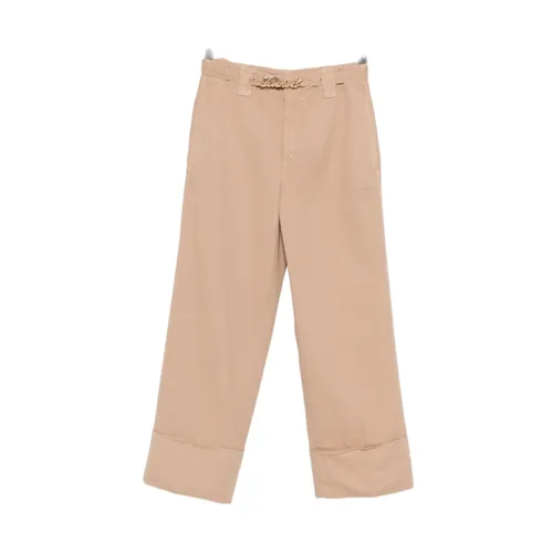 Trousers > Cropped Trousers - - Twinset - Modalova
