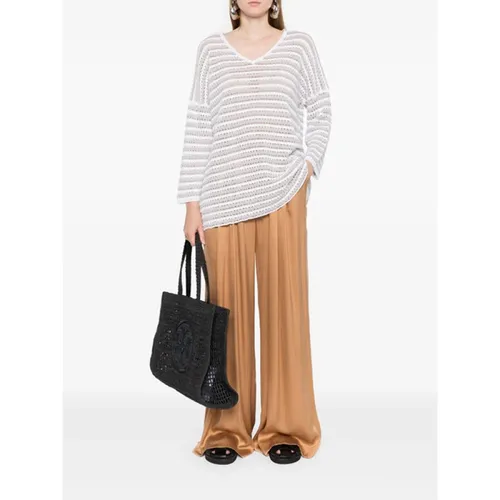 Knitwear > V-neck Knitwear - - Le Tricot Perugia - Modalova