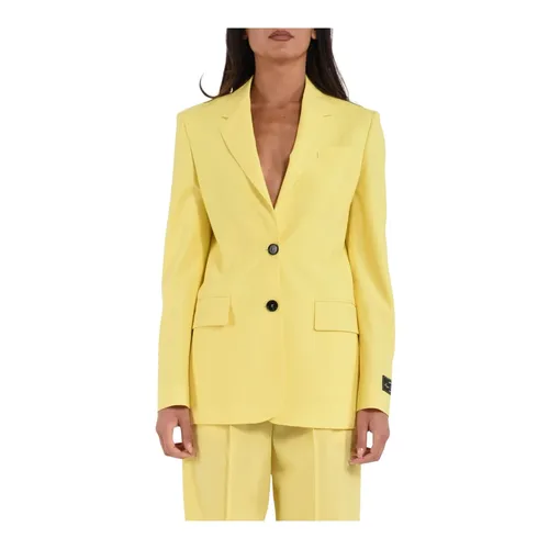 Msgm - Jackets > Blazers - Yellow - Msgm - Modalova
