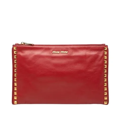 Pre-owned > Pre-owned Bags > Pre-owned Clutches - - Miu Miu Pre-owned - Modalova