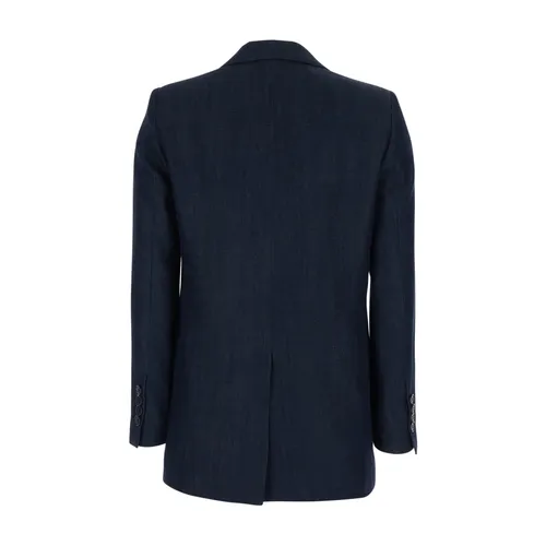 Plain - Jackets > Blazers - Blue - Plain - Modalova